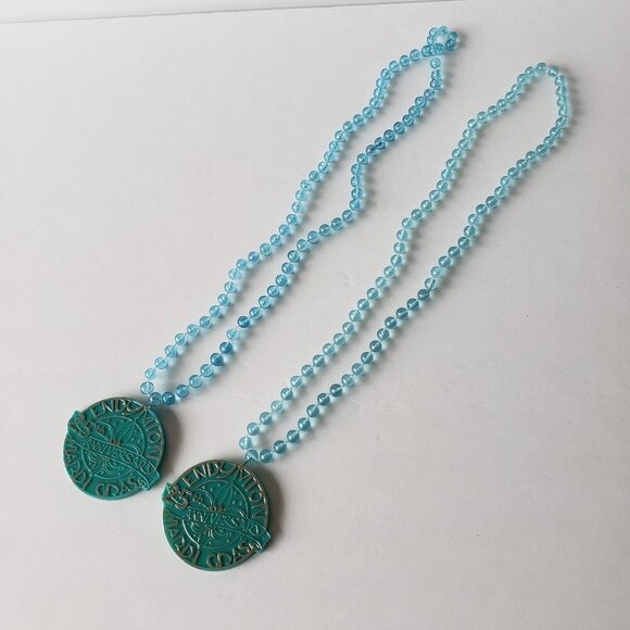 Vintage (set of 2) ENDYMION 25TH ANNIVERSARY MARDI GRAS BEADS - Picture 2 of 4